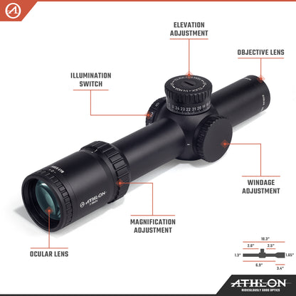 Athlon Ares ETR UHD 1-10x24 ATMR2 FFP IR MOA Reticle