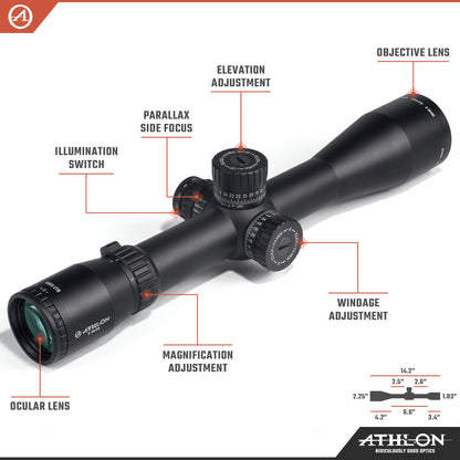 Athlon Ares ETR UHD 3-18x50 APLR6 FFP IR MOA Reticle